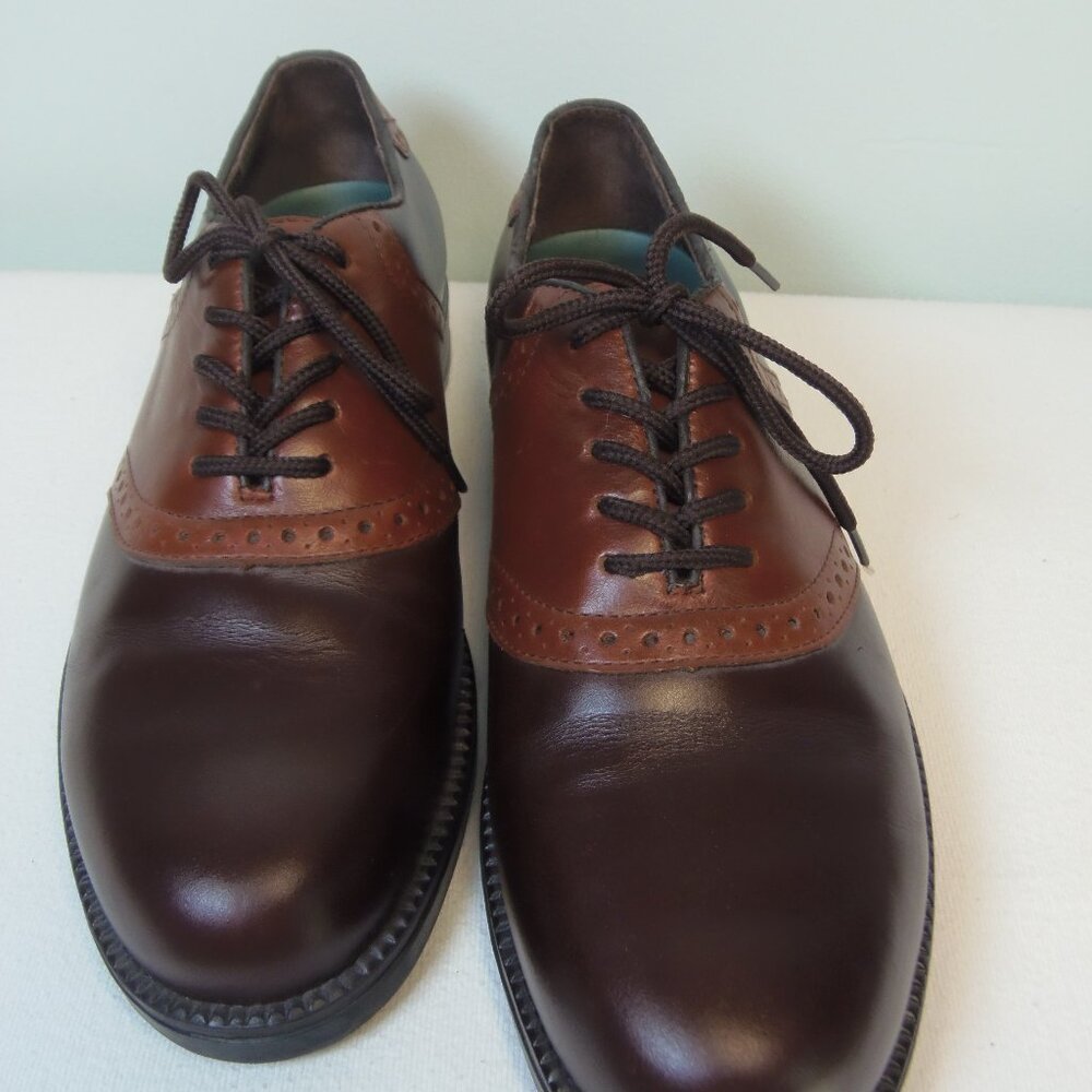NUNN BUSH Size 10 M Monroe Saddle Two Toned Oxford  MCM MobBoss MadMen Suits Hip